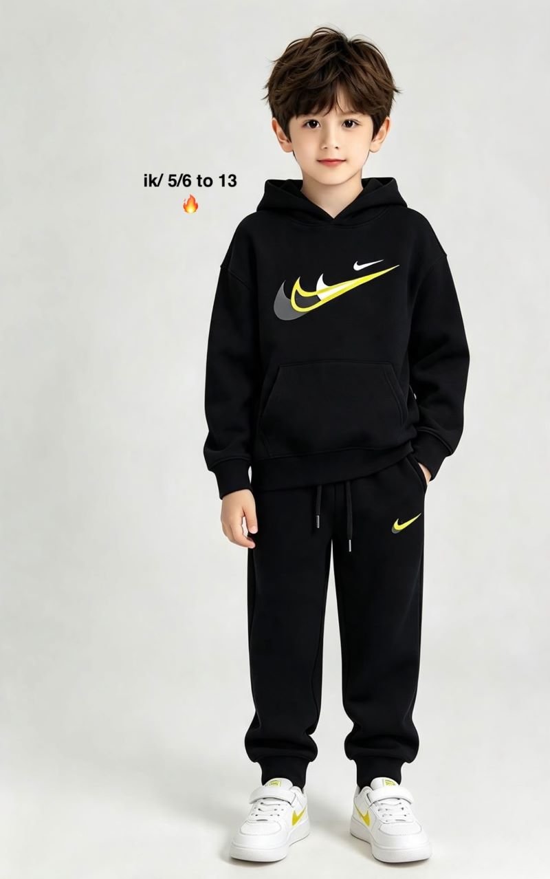 Nike Boys & Girls Pullover Hoodie and Matching Joggers Set - Image 3