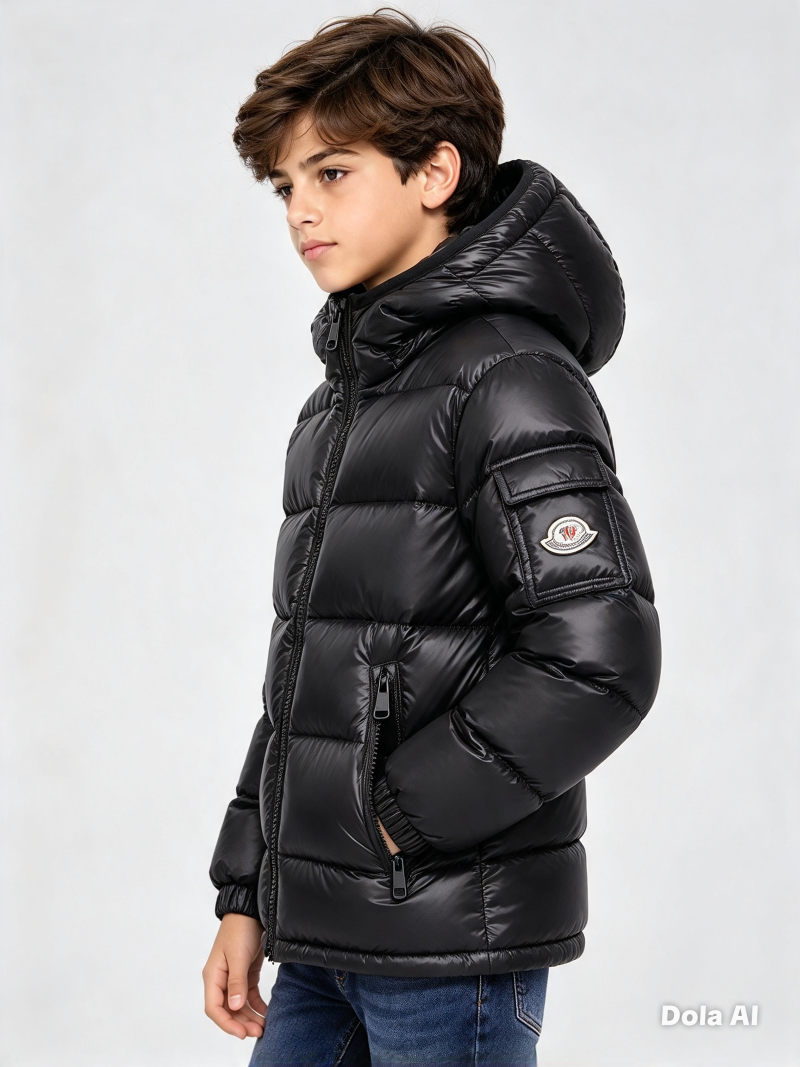 Moncler Kid's Enfant Maya Glossy Hooded Down Puffer Jacket - Image 2