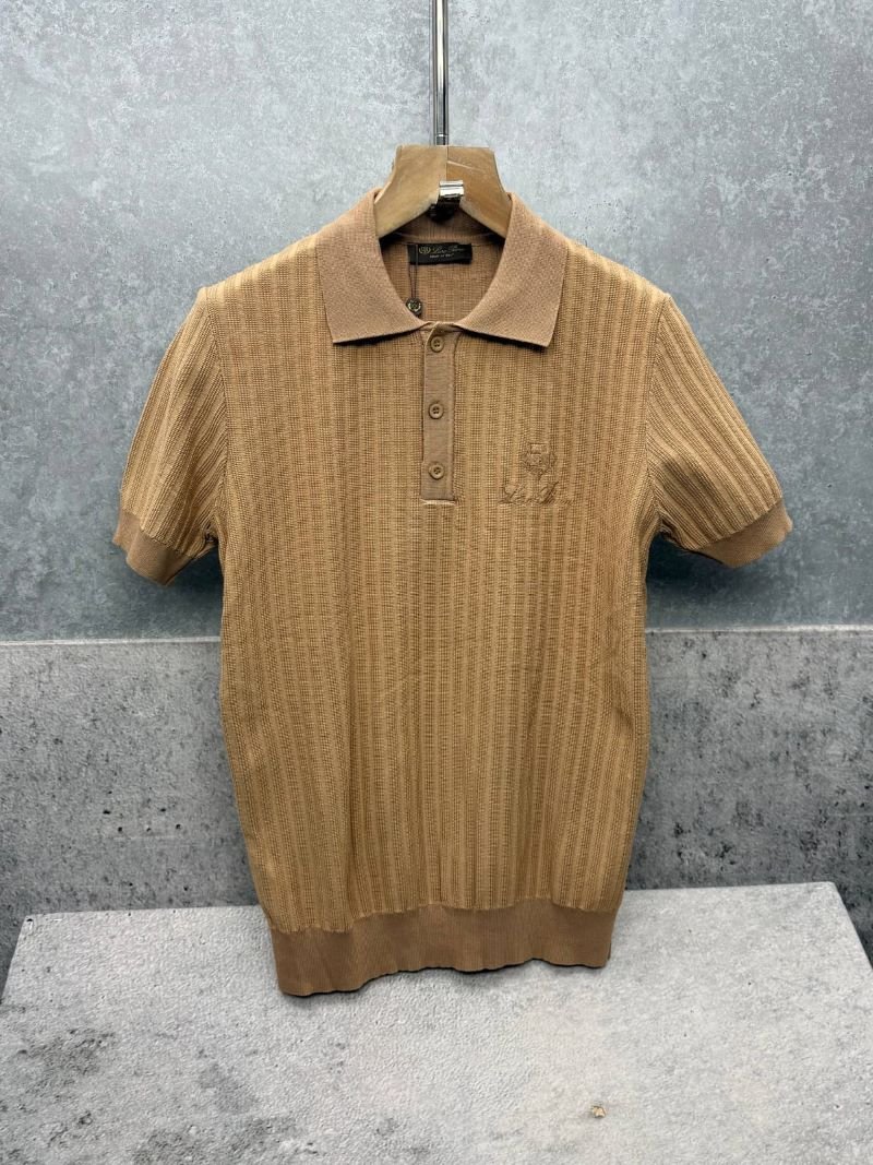 Loro Piana Men's Textured Knit Short-Sleeve Polo Shirts - Image 4
