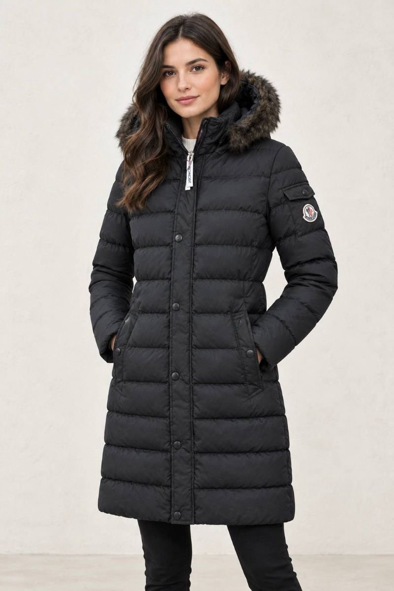Moncler Women's Fur-Trimmed Long Down Coat - Image 3