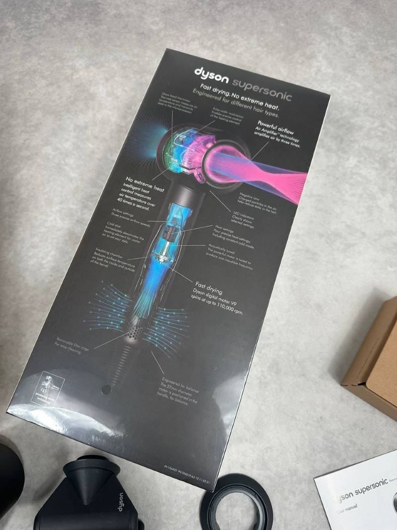 Dyson Supersonic Hair Dryer Set (Iron/Fuchsia & Red Edition - Image 3