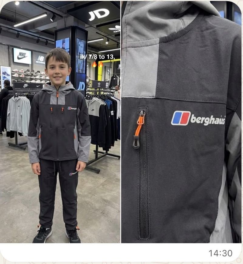 Berghaus Kids Outdoor Hooded Waterproof Tracksuit & Jacket Set - Image 4