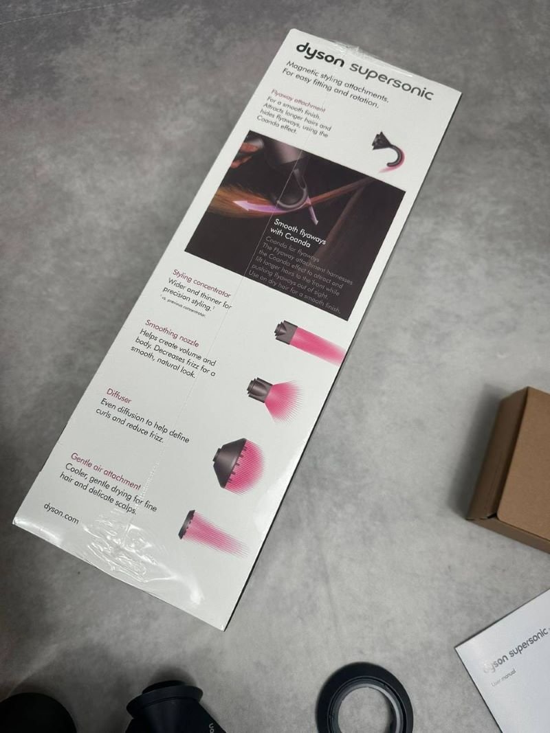 Dyson Supersonic Hair Dryer Set (Iron/Fuchsia & Red Edition - Image 4