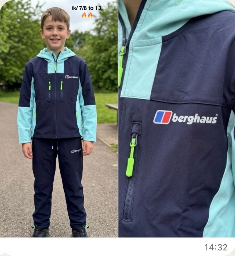Berghaus Kids Outdoor Hooded Waterproof Tracksuit & Jacket Set - Image 5