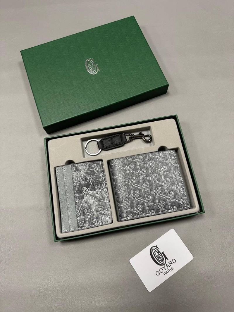 Goyard Goyardine Canvas Bifold Wallet, Cardholder & Keyring 3-Piece Gift Set Collection - Image 4