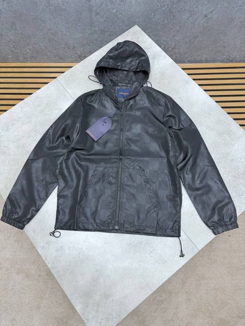 Louis Vuitton Damier Monogram Jacquard Hooded Windbreaker Jacket Collection - Image 4