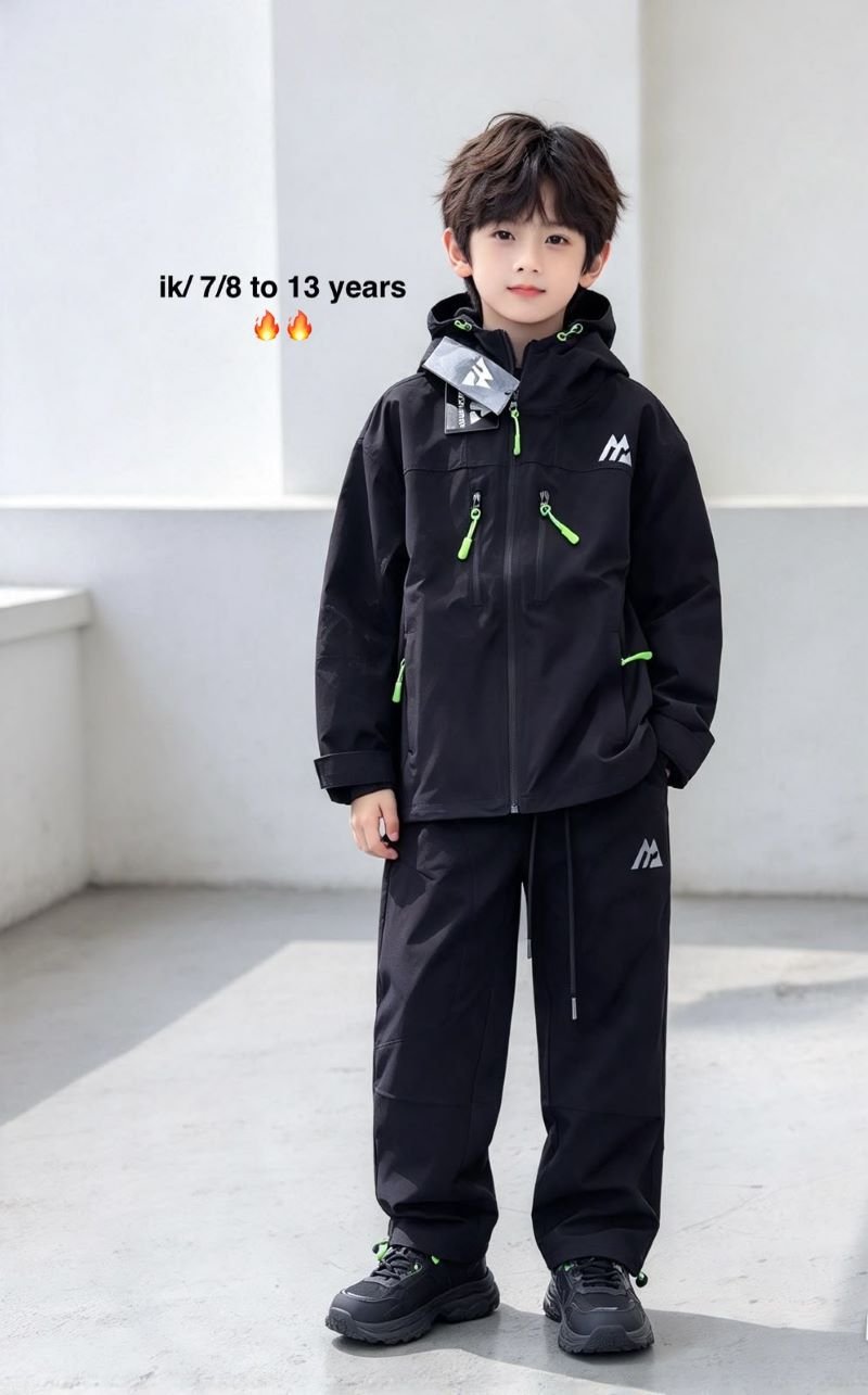 Berghaus Kids Outdoor Hooded Waterproof Tracksuit & Jacket Set - Image 6