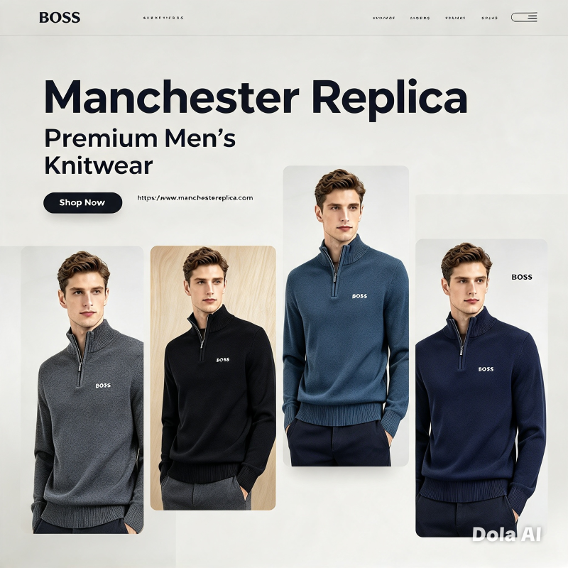 Hugo BOSS Cotton Knit Half-Zip Sweater