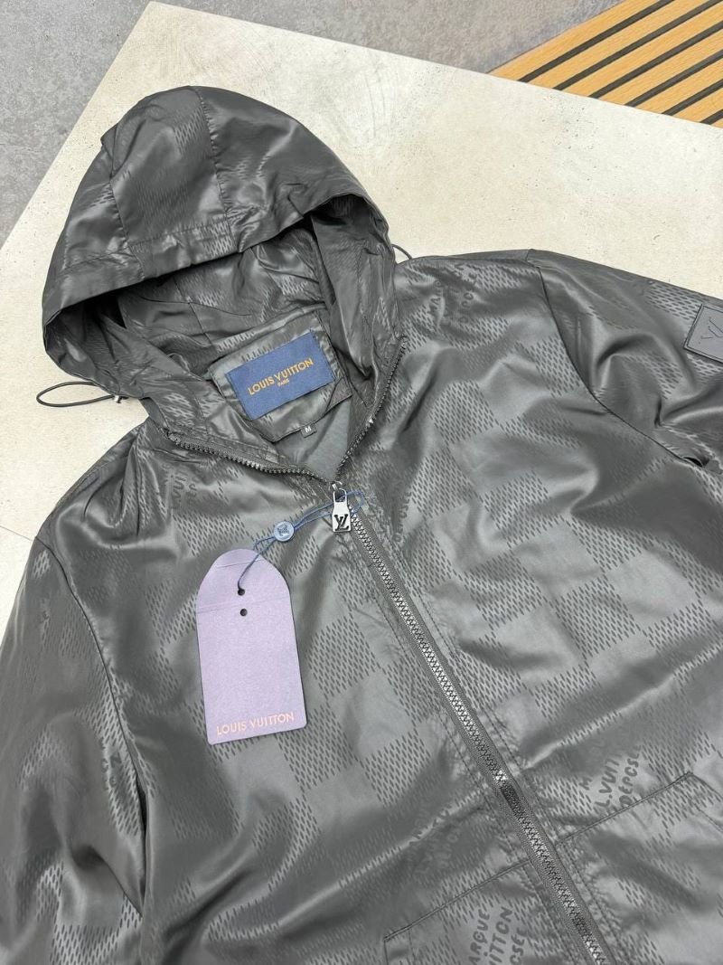 Louis Vuitton Damier Monogram Jacquard Hooded Windbreaker Jacket Collection - Image 5