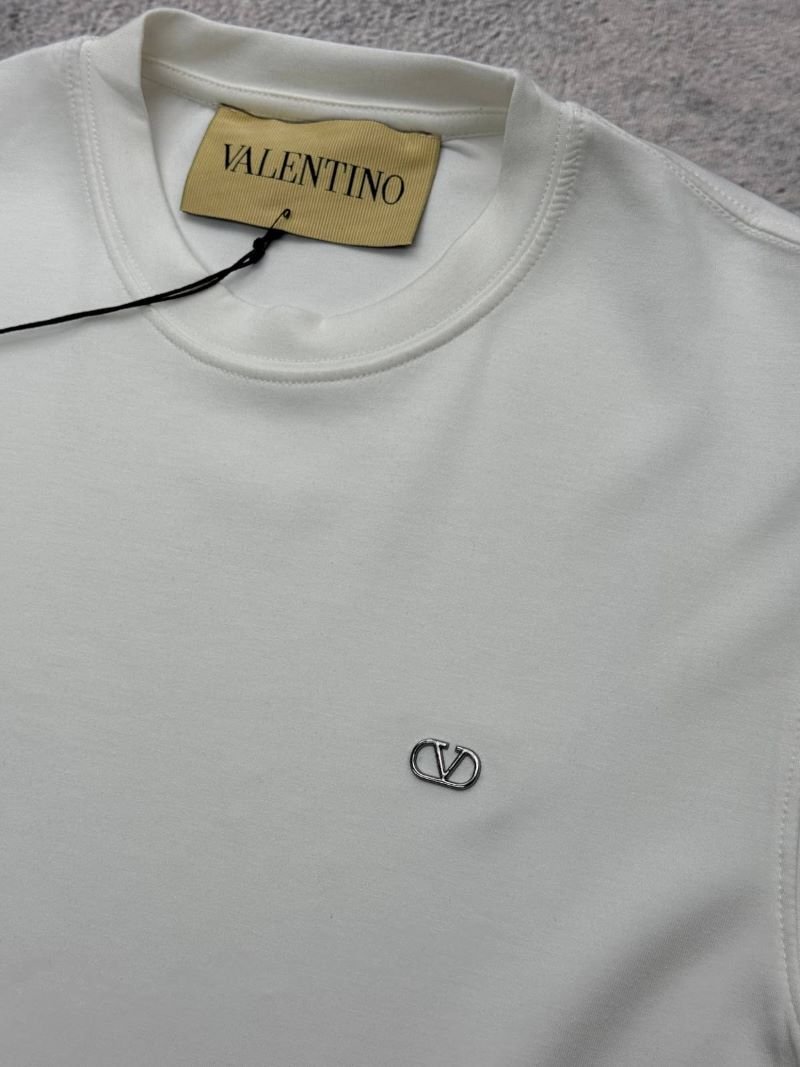 Valentino Men's Luxury Crewneck Tee with Embroidered Mini VLogo - Image 5