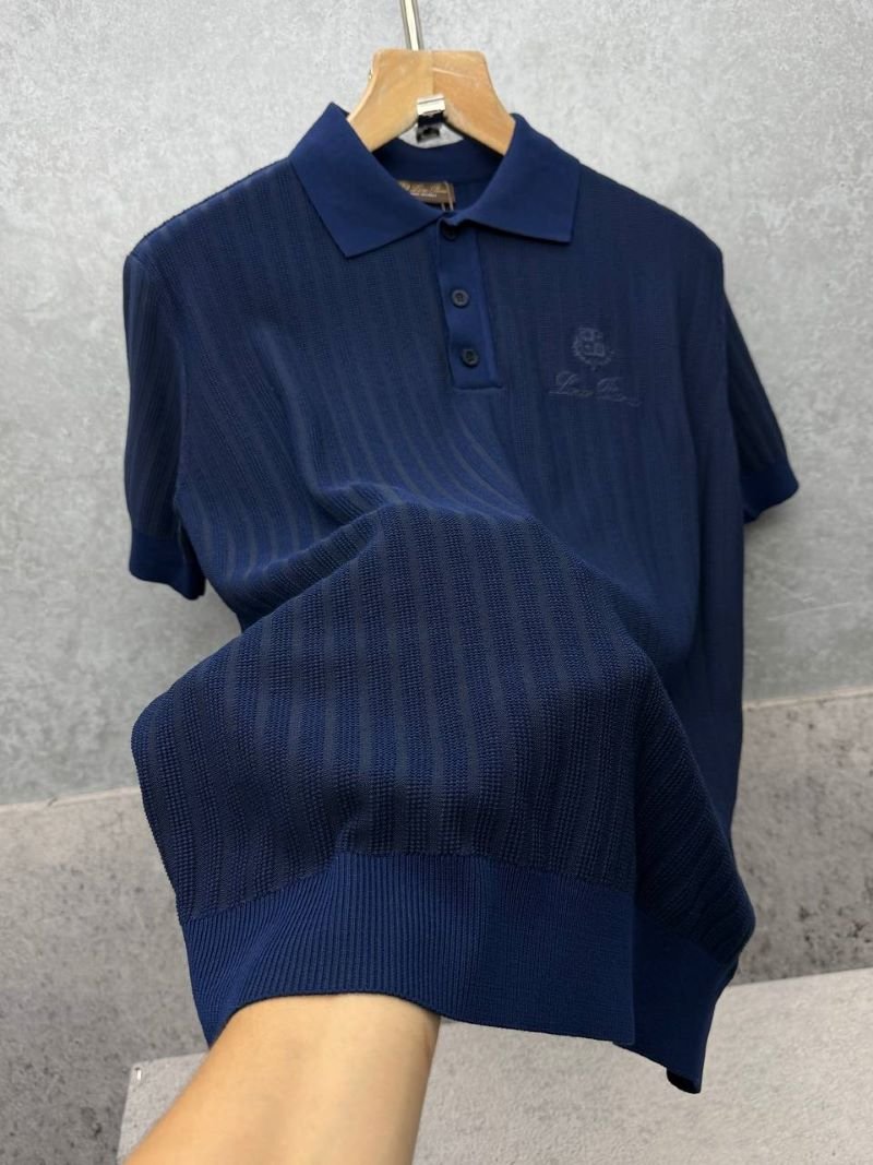 Loro Piana Men's Textured Knit Short-Sleeve Polo Shirts - Image 6