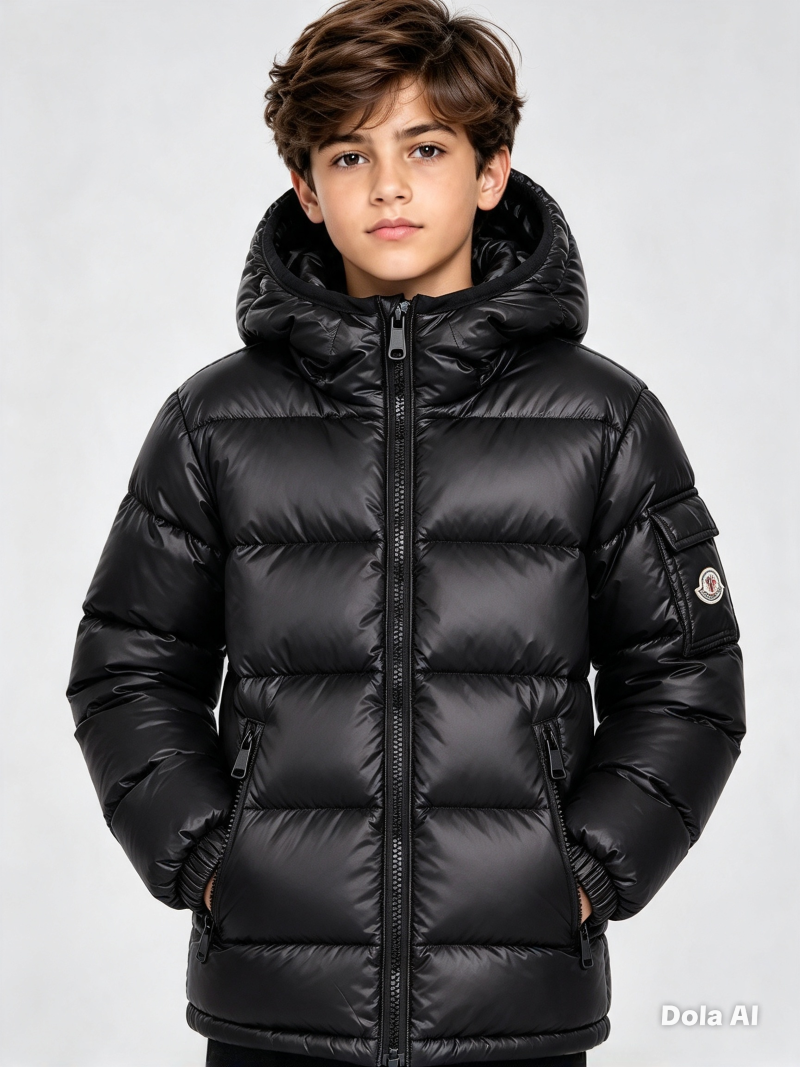 Moncler Kid's Enfant Maya Glossy Hooded Down Puffer Jacket - Image 5