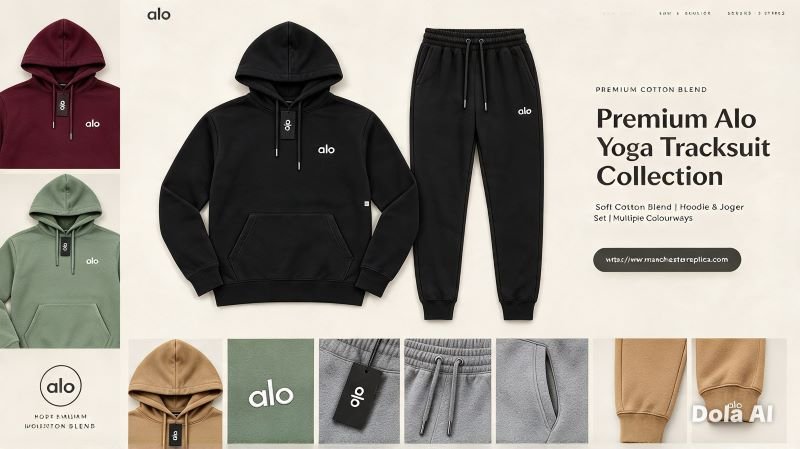 Alo Yoga Accolade Fleece Hoodie & Jogger Tracksuit Set Collection