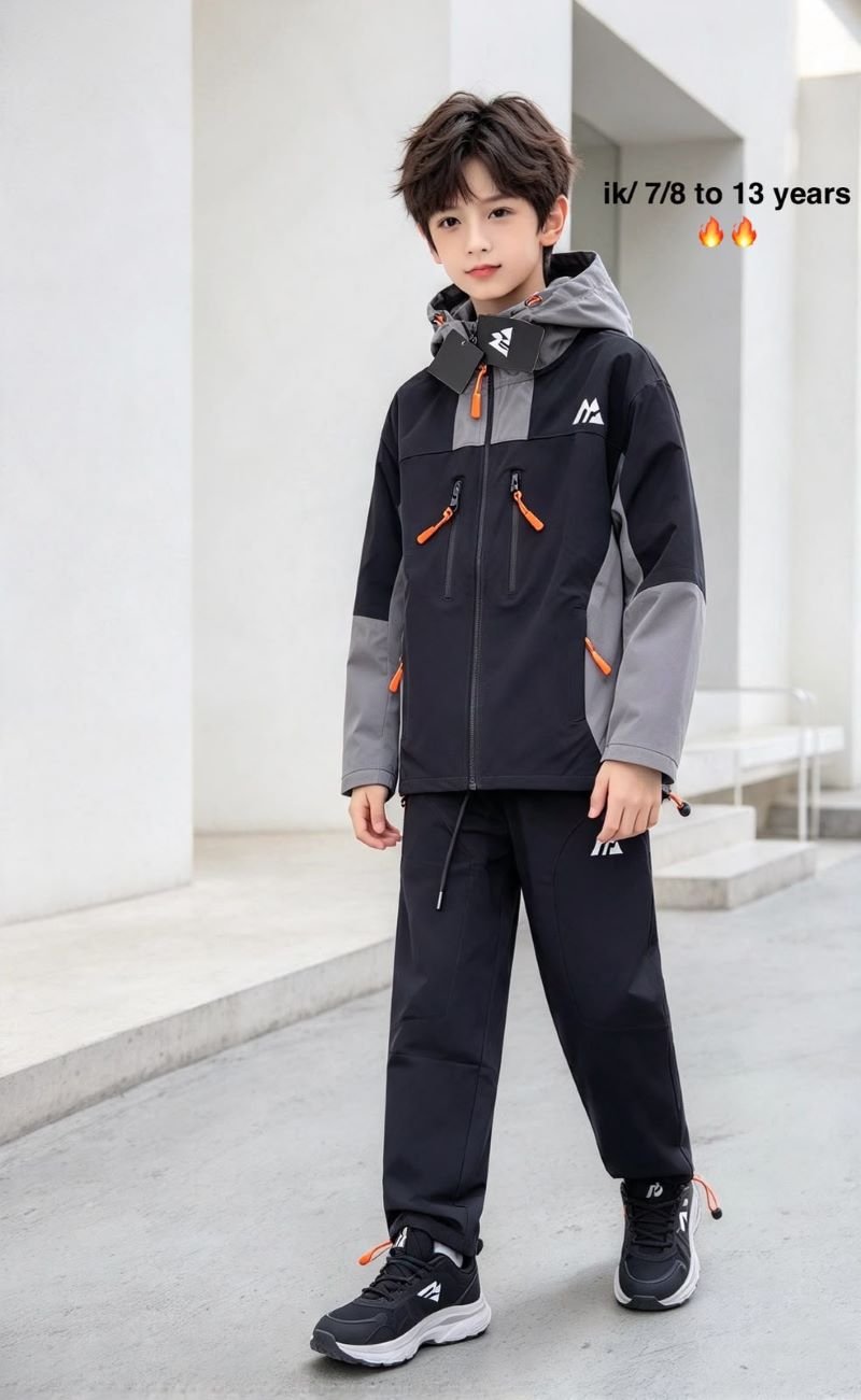Berghaus Kids Outdoor Hooded Waterproof Tracksuit & Jacket Set - Image 7