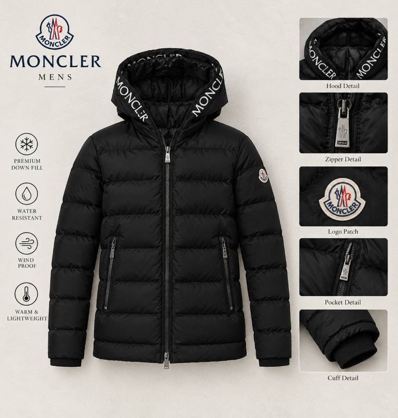 Moncler Men's Branded Hood Puffer Jacket - Image 6