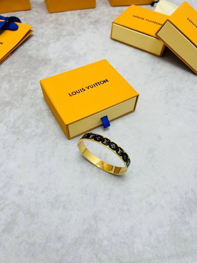 Louis Vuitton Nanogram Enamel Bangle & Stud Earrings Jewelry Set - Image 6