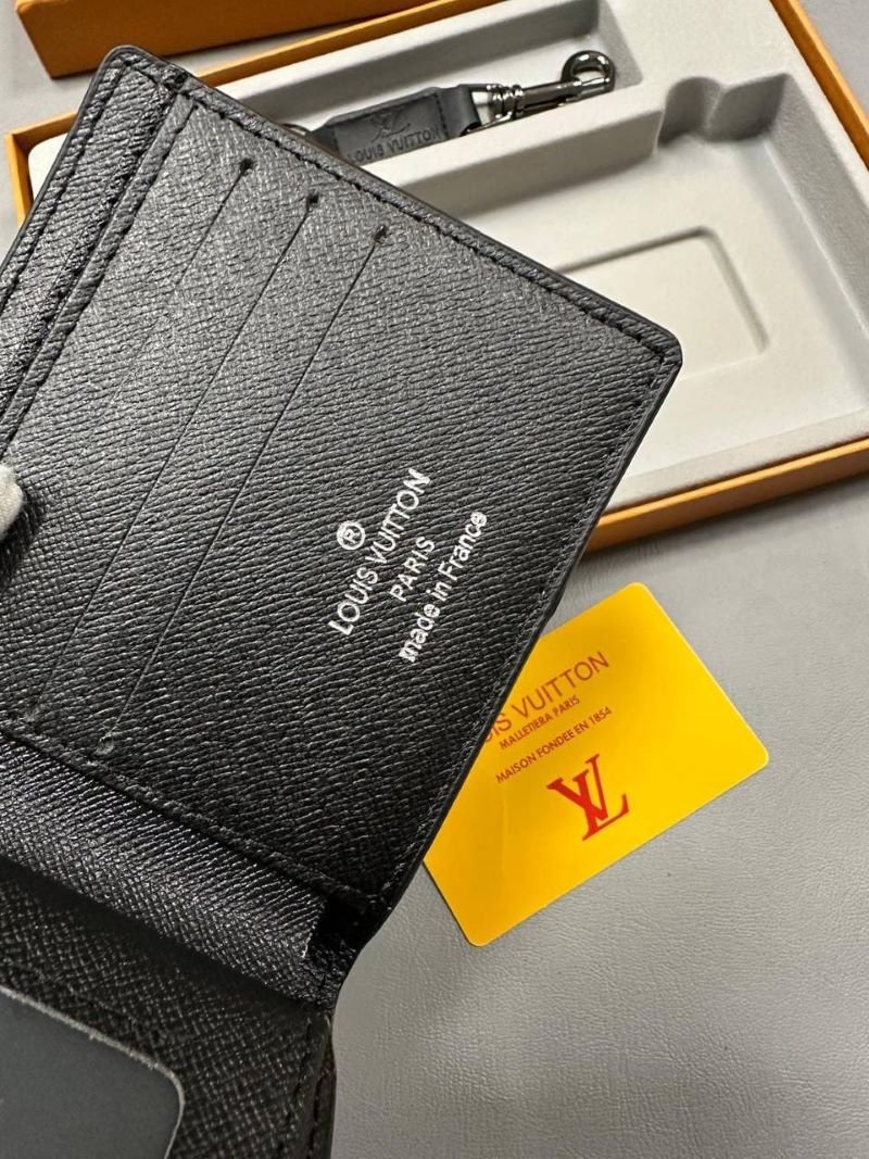 Louis Vuitton Canvas Bifold Wallet, Cardholder & Keyring 3-Piece Gift Set Collection - Image 7