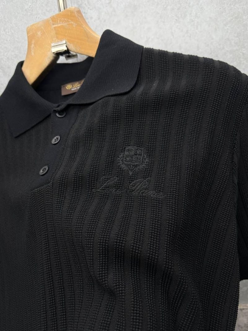 Loro Piana Men's Textured Knit Short-Sleeve Polo Shirts - Image 8