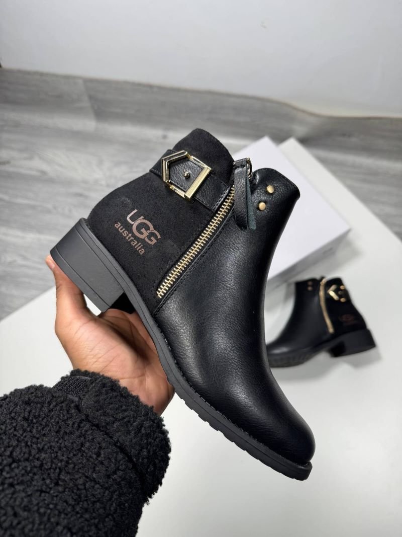 UGG Women's Leather Zip & Buckle Ankle Boots Collection - Image 7