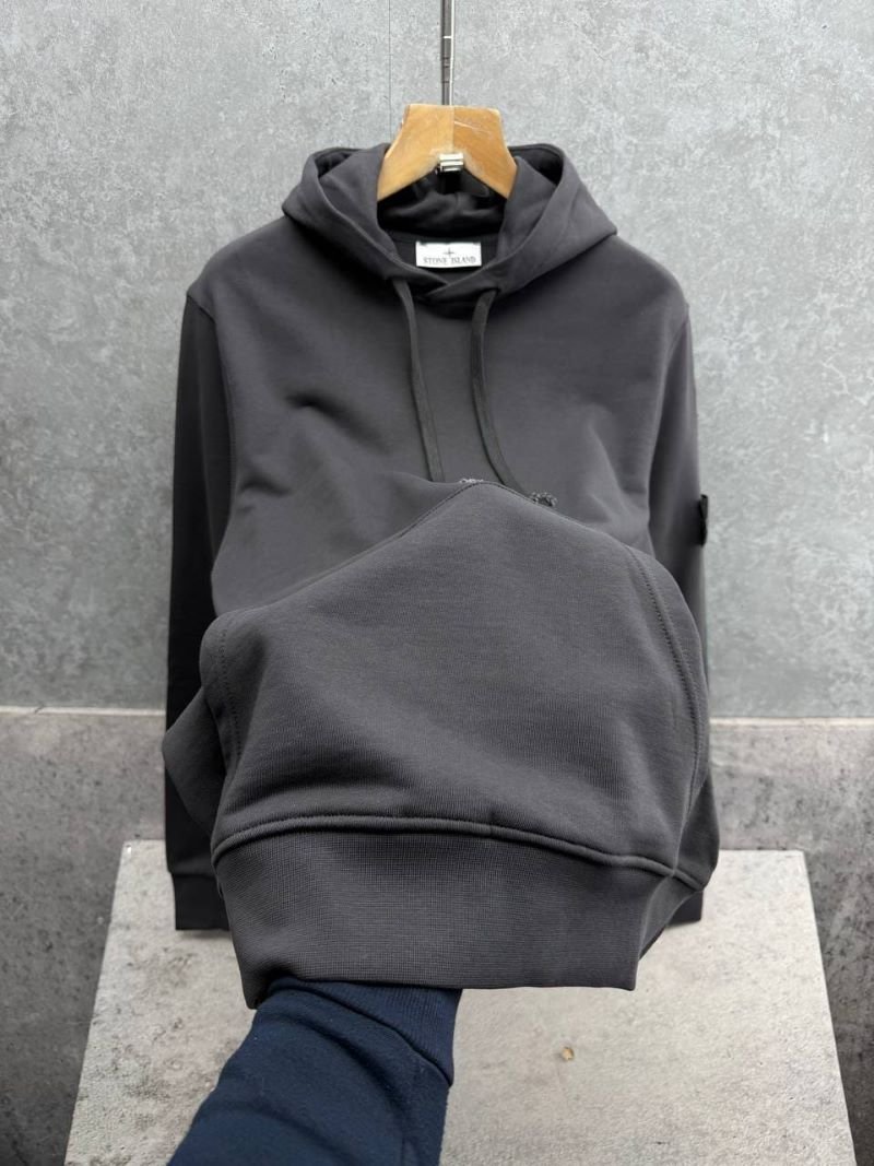 Stone Island Men's Sleeve Compass Patch Fleece Hoodie Collection - Image 8