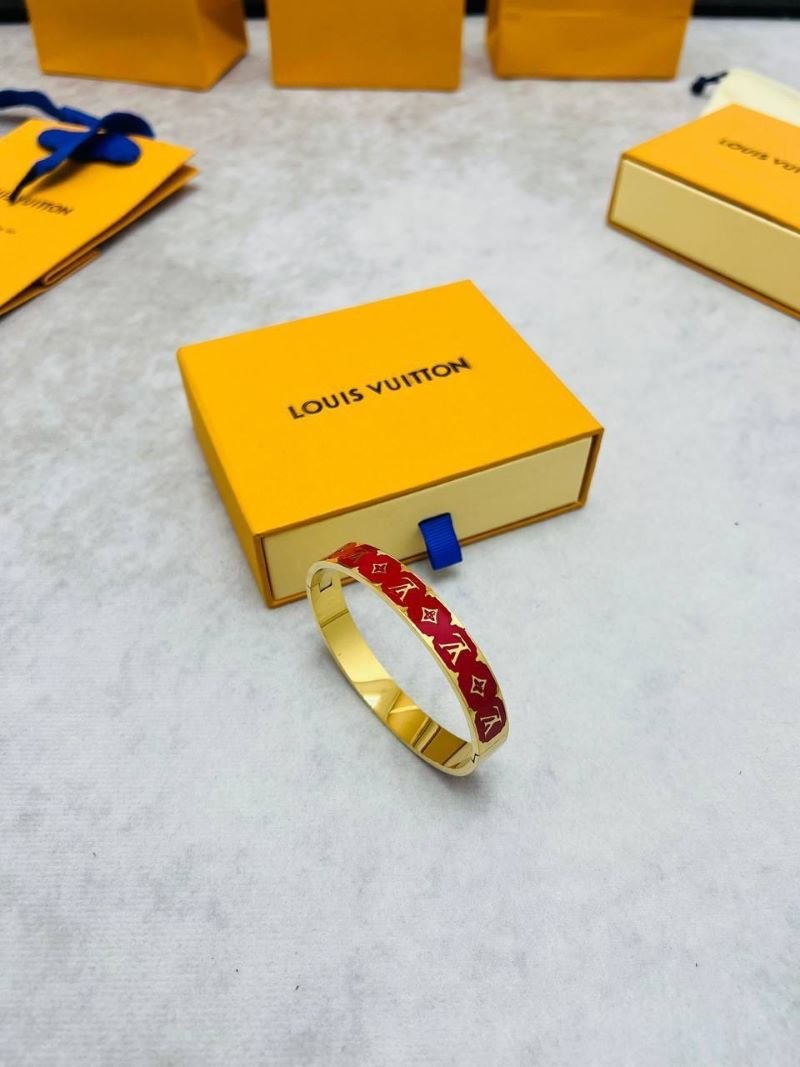 Louis Vuitton Nanogram Enamel Bangle & Stud Earrings Jewelry Set - Image 7