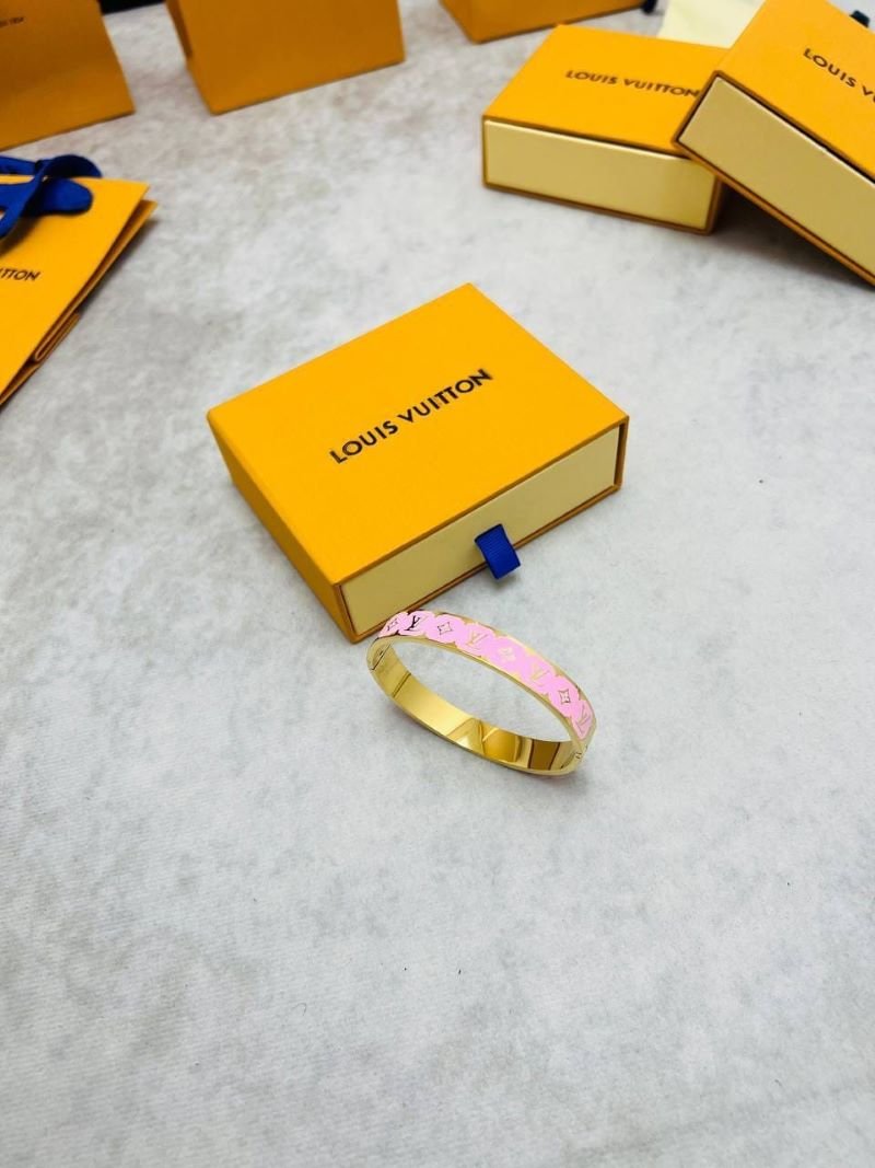 Louis Vuitton Nanogram Enamel Bangle & Stud Earrings Jewelry Set - Image 8