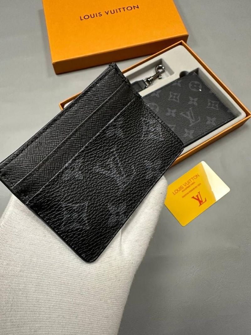 Louis Vuitton Canvas Bifold Wallet, Cardholder & Keyring 3-Piece Gift Set Collection - Image 9