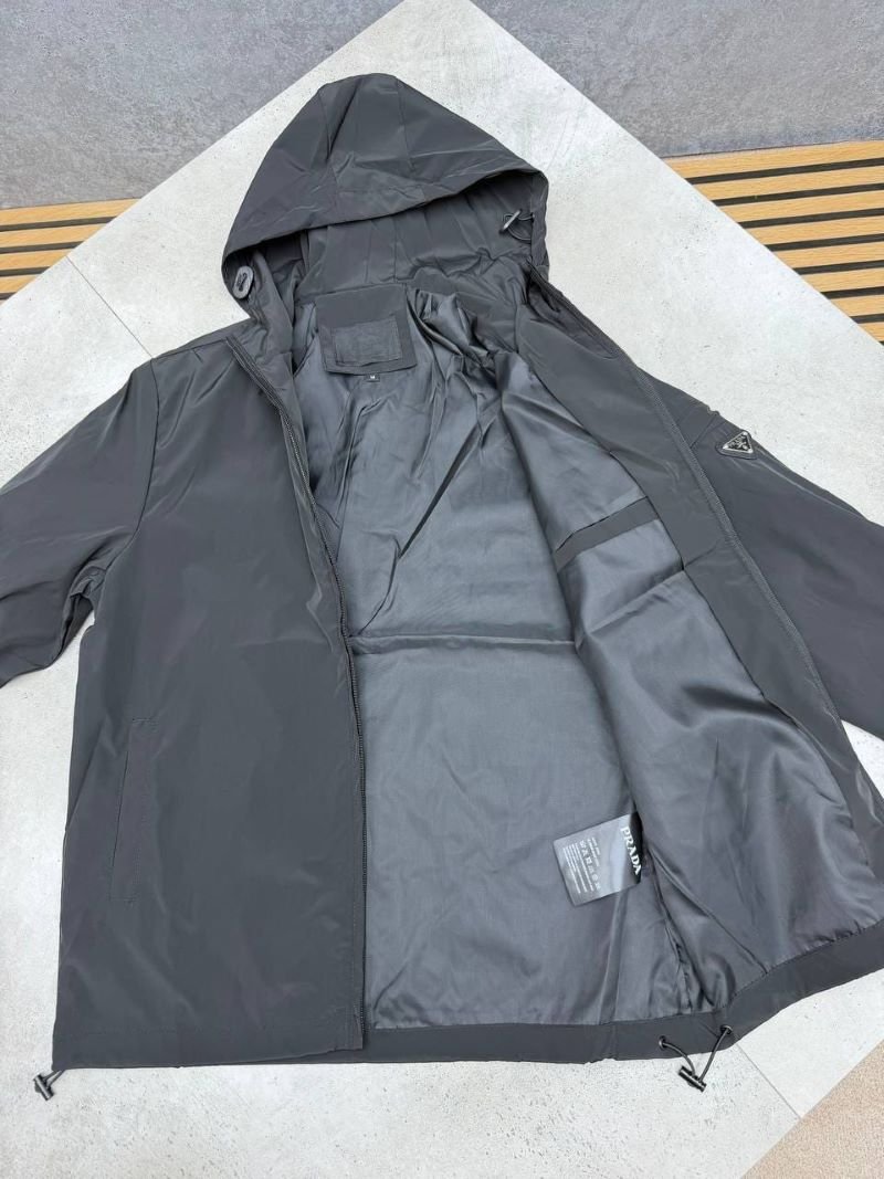 Prada Re-Nylon Hooded Technical Windbreaker Jacket Collection - Image 10