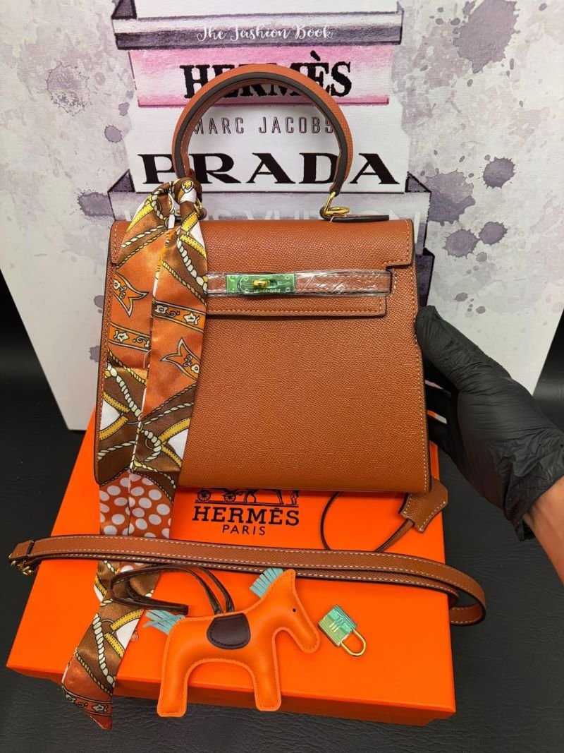 Hermès Inspired Kelly Top-Handle Crossbody Bag Gift Box Set - Image 10